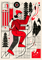 Póster Escalador Retro (Ref.0081)