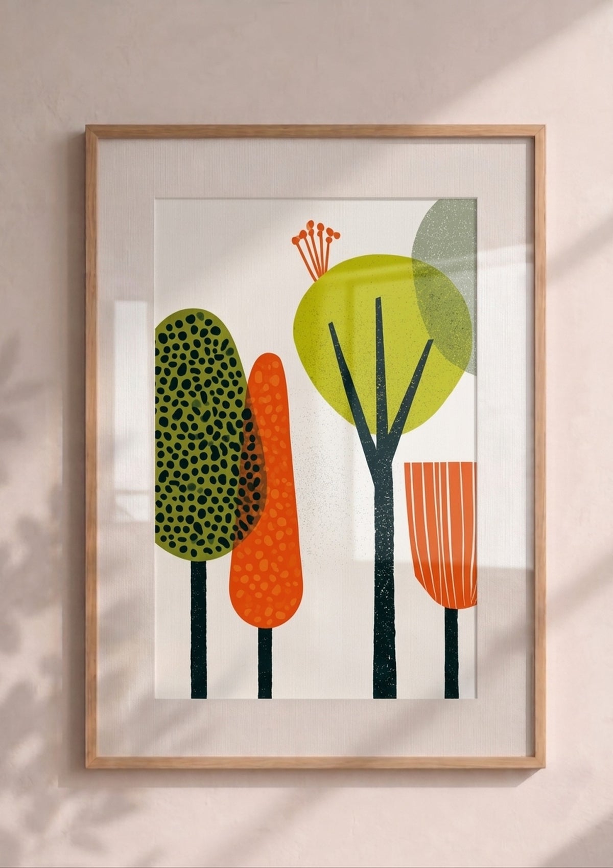 Póster Árboles Texturizados — Ilustración Escandinava (Ref.0083)