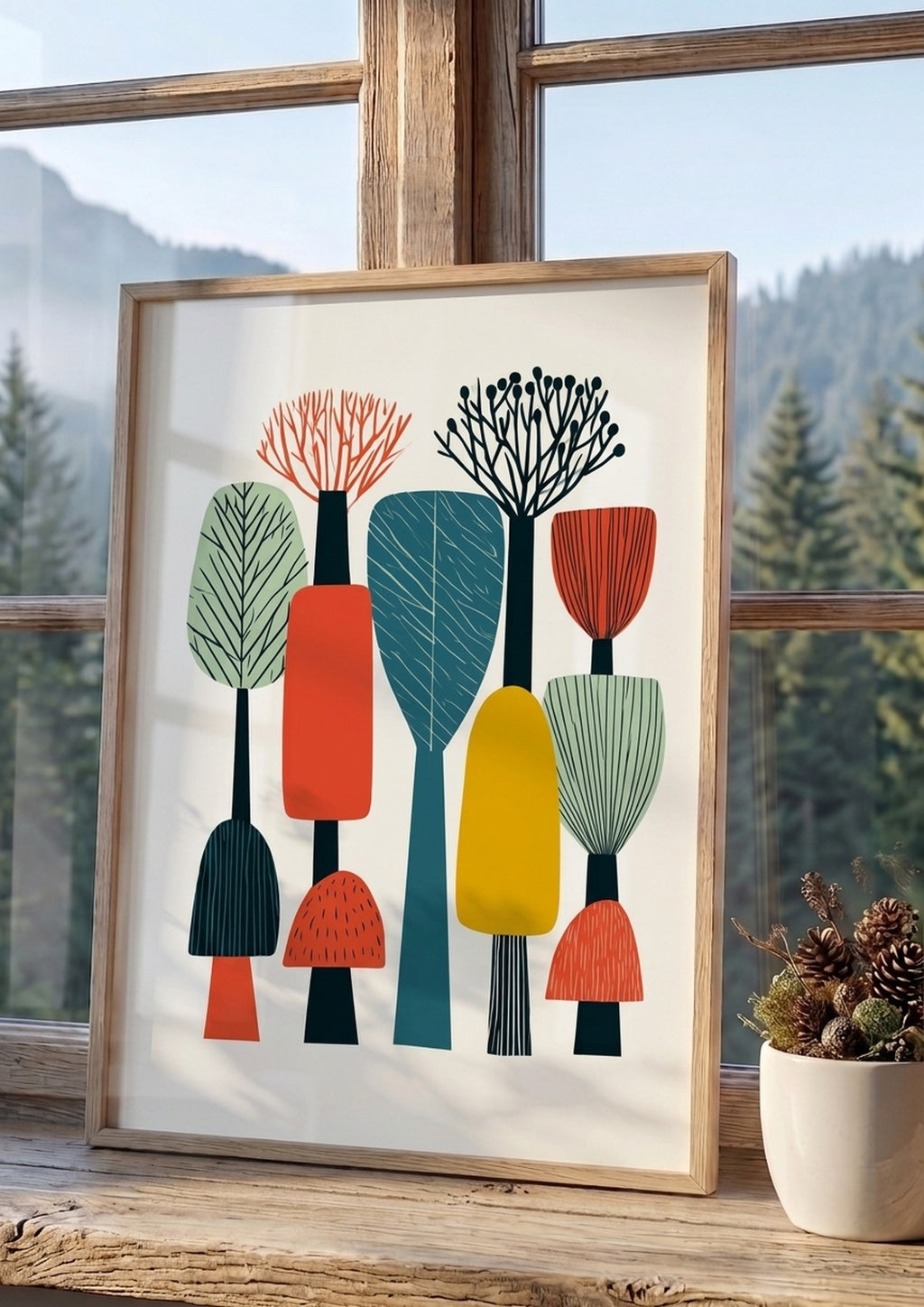 Póster Bosque — Ilustración Escandinava (Ref.0084)