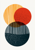 Póster Círculos Abstractos — Ilustración Escandinava (Ref.0087)