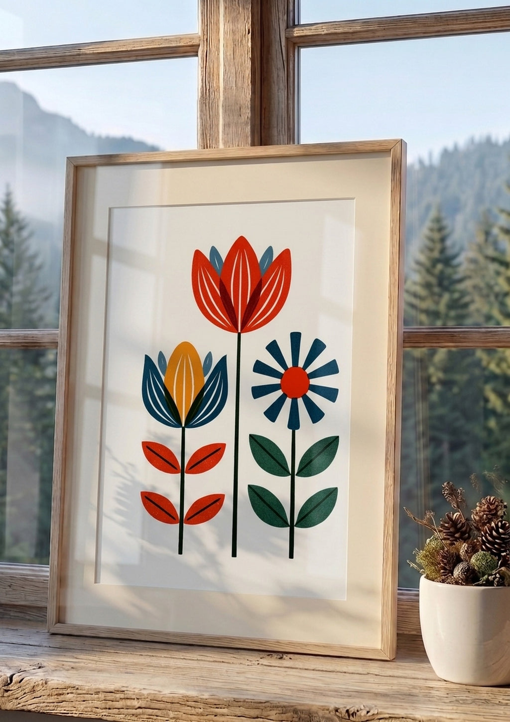 Póster Tulipanes — Ilustración Escandinava (Ref.0090)