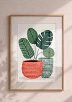 Póster Plantas en Macetas — Ilustración Botánica (Ref.0096)