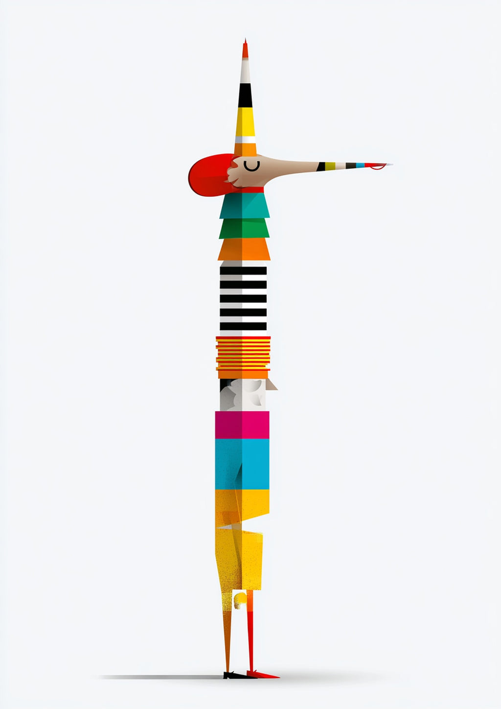 Póster Tótem Colorido — Ilustración Geométrica (Ref.0099)