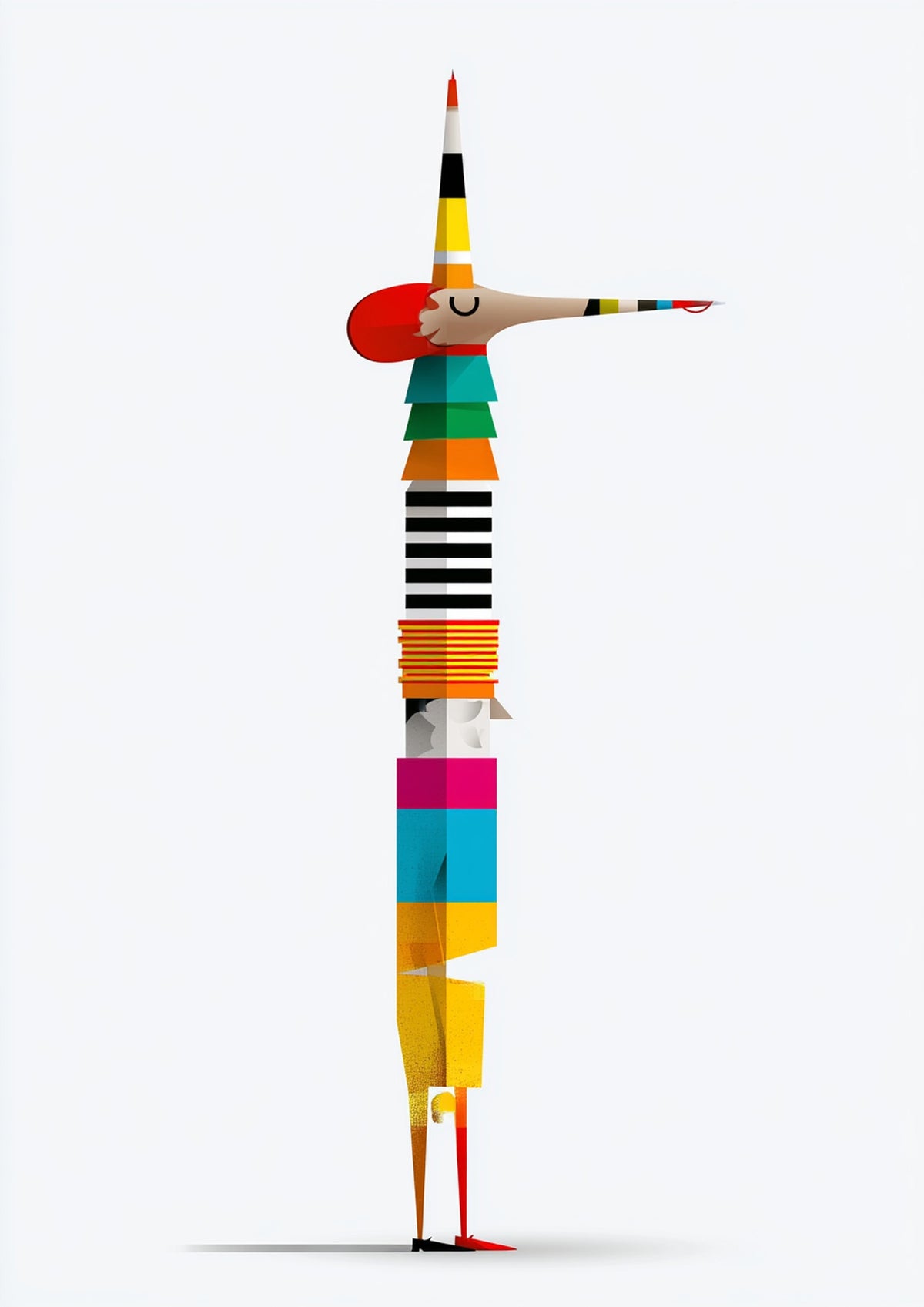 Póster Tótem Colorido — Ilustración Geométrica (Ref.0099)