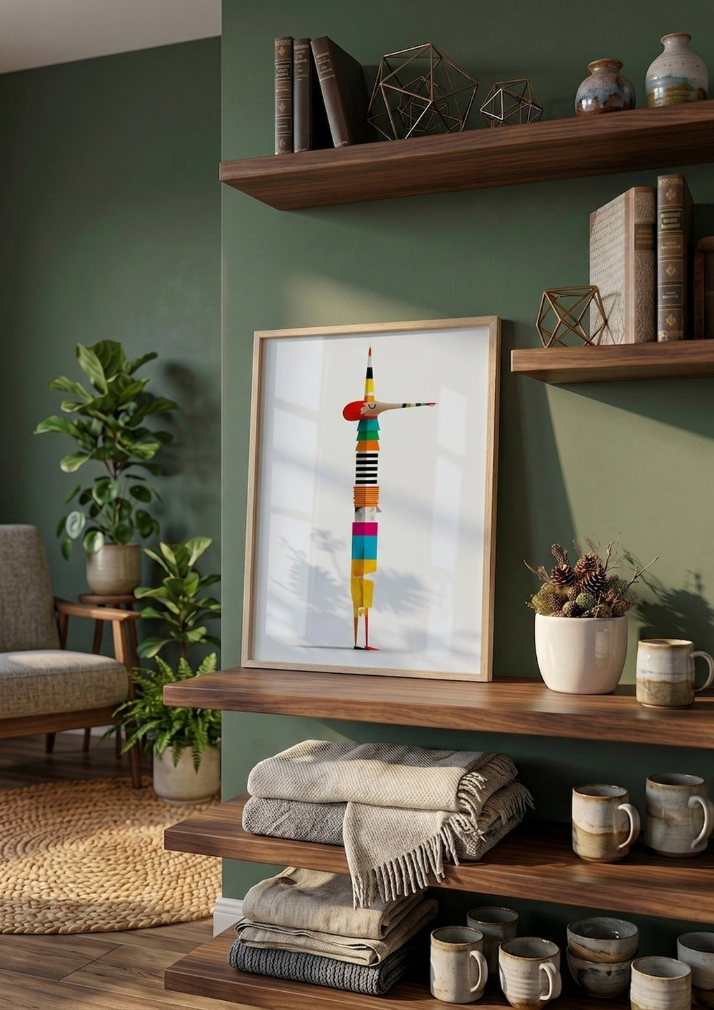Póster Tótem Colorido — Ilustración Geométrica (Ref.0099)