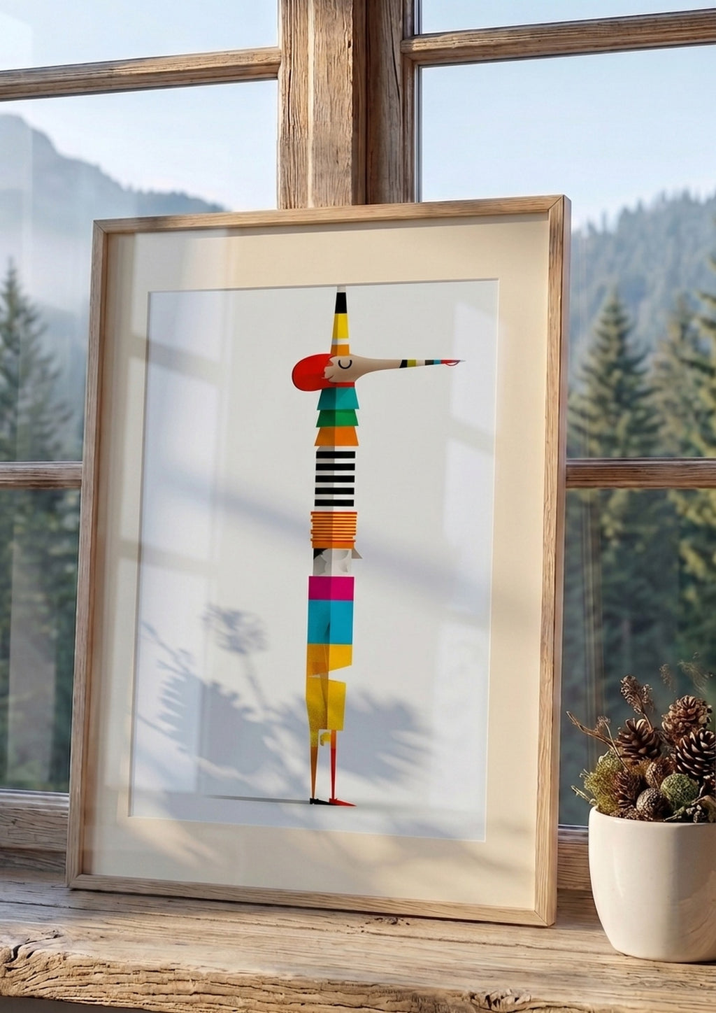 Póster Tótem Colorido — Ilustración Geométrica (Ref.0099)