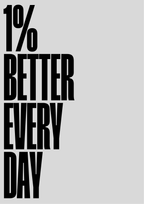 Póster 1% Better Every Day Gris — Ilustración Tipográfica (Ref.0100)