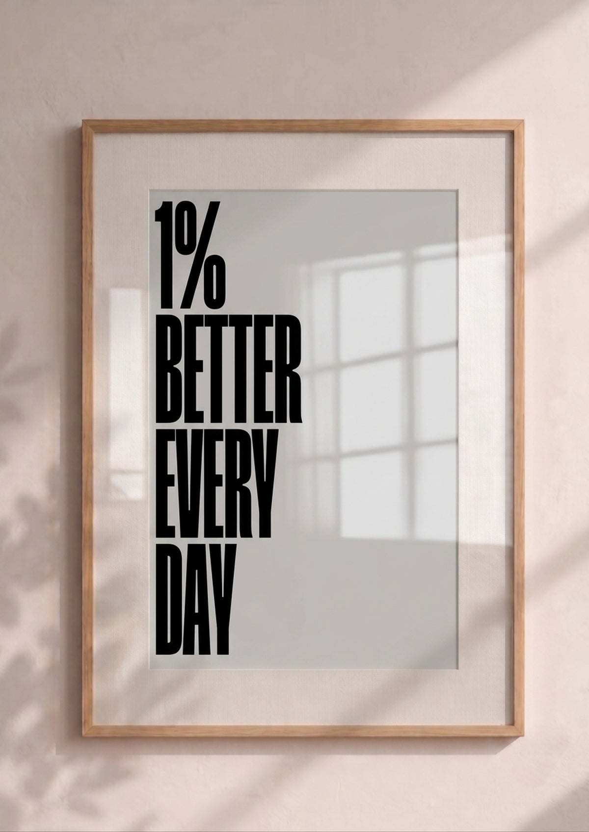 Póster 1% Better Every Day Gris — Ilustración Tipográfica (Ref.0100)