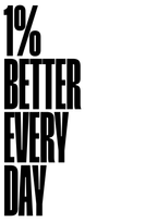 Póster 1% Better Every Day Blanco — Ilustración Tipográfica (Ref.0101)
