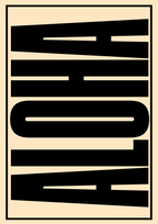 Póster Aloha Abstracto — Ilustración Tipográfica (Ref.0102)