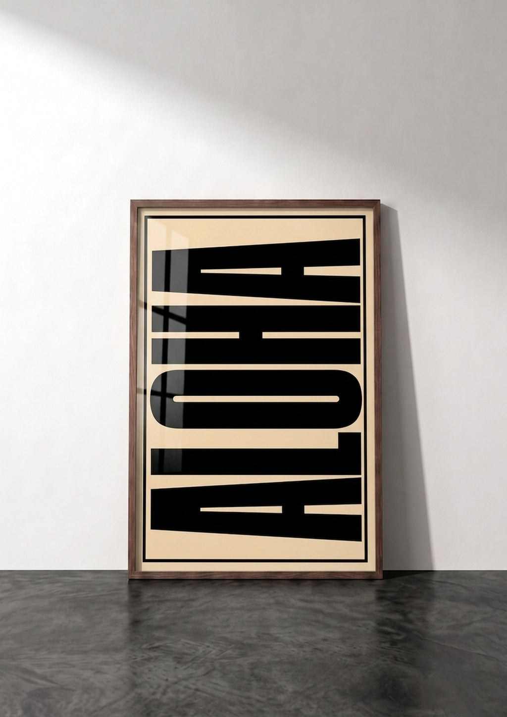 Póster Aloha Abstracto — Ilustración Tipográfica (Ref.0102)