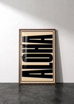 Póster Aloha Abstracto — Ilustración Tipográfica (Ref.0102)