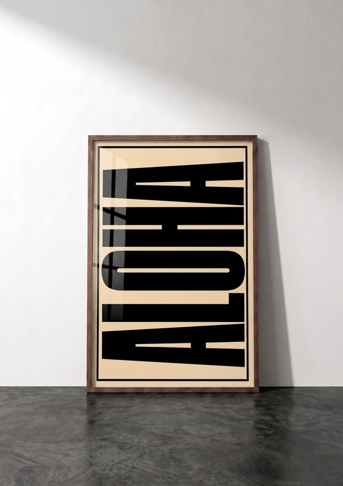 Póster Aloha Abstracto — Ilustración Tipográfica (Ref.0102)