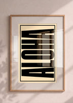 Póster Aloha Abstracto — Ilustración Tipográfica (Ref.0102)
