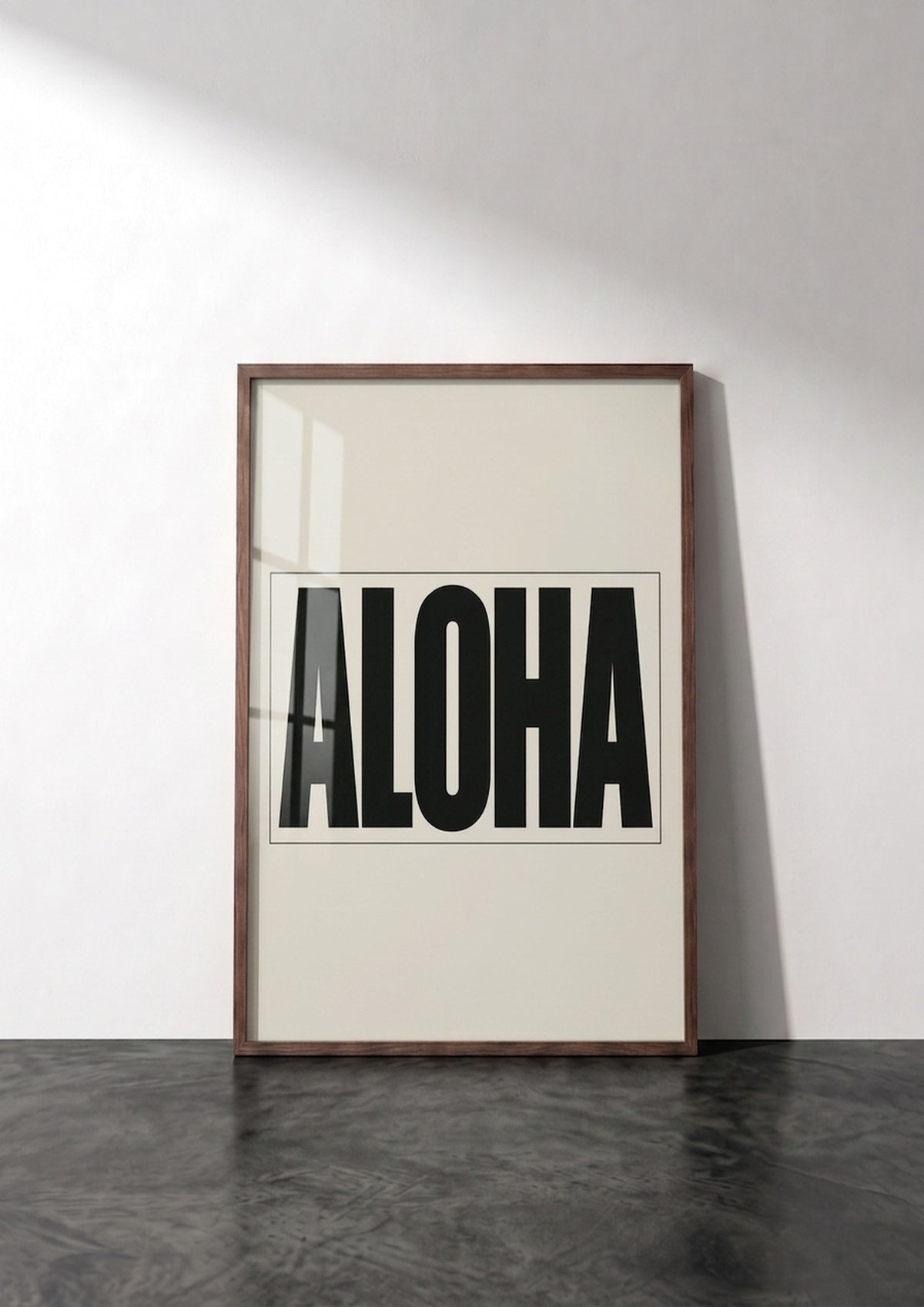 Póster Aloha Enmarcado — Ilustración Tipográfica (Ref.0103)