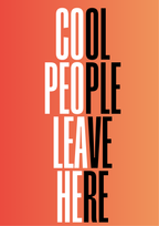 Póster Cool People — Ilustración Tipográfica (Ref.0105)