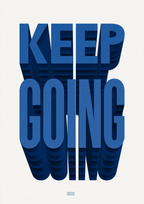 Póster Keep Going — Ilustración Tipográfica 3D (Ref.0108)