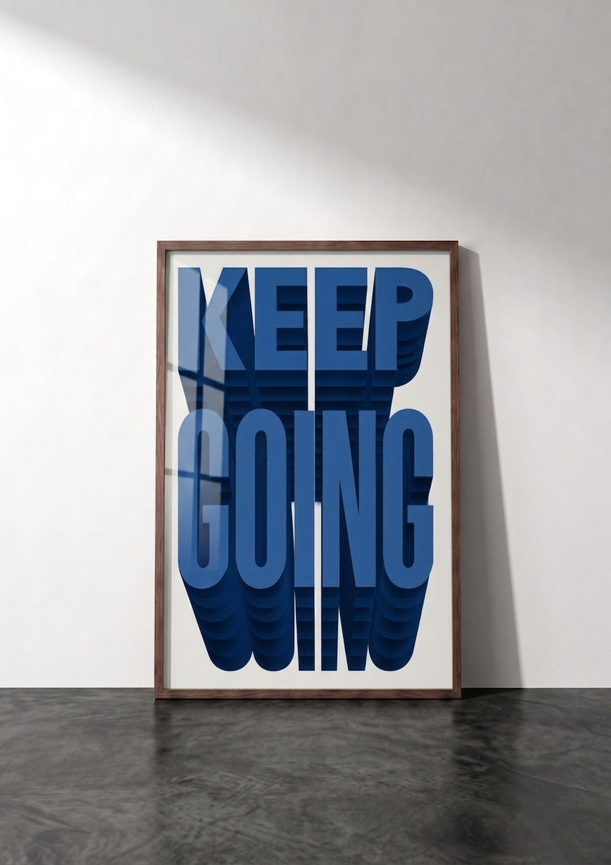 Póster Keep Going — Ilustración Tipográfica 3D (Ref.0108)