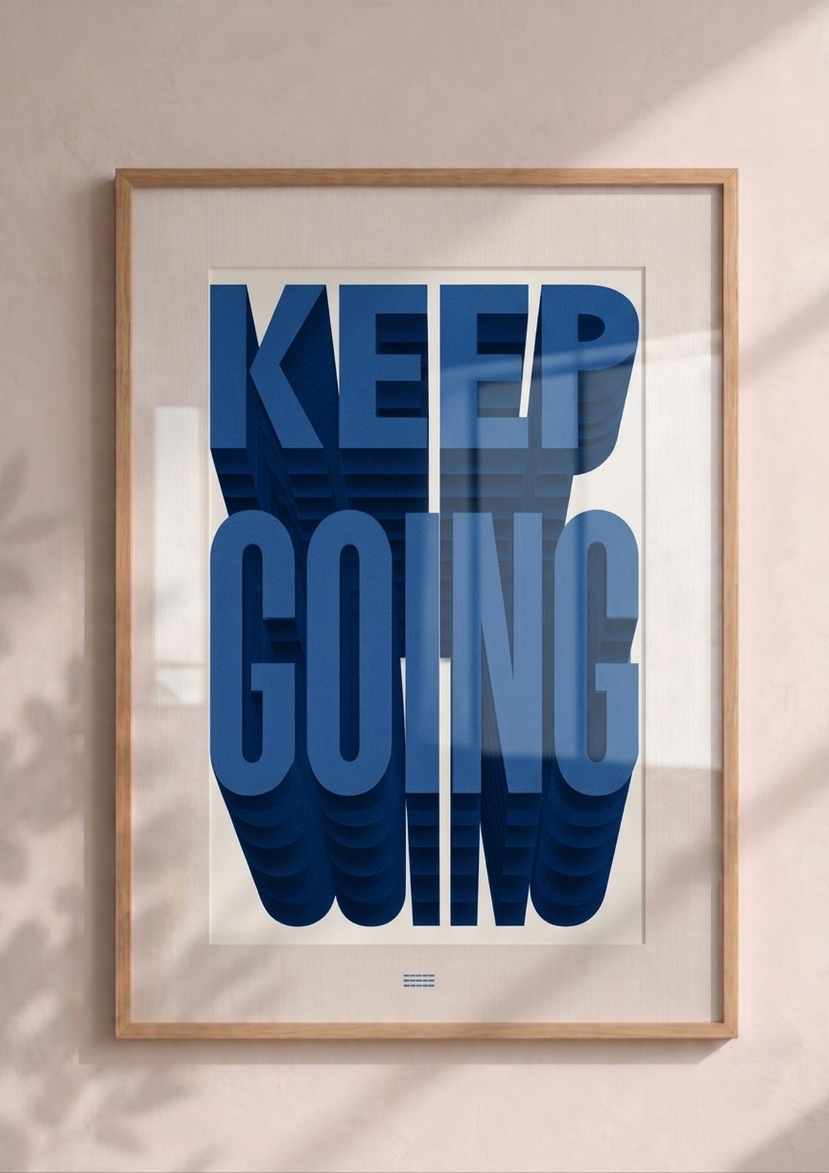 Póster Keep Going — Ilustración Tipográfica 3D (Ref.0108)