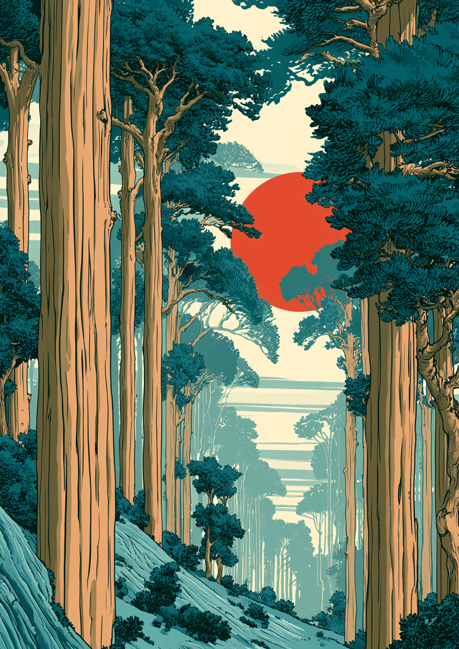 Póster Bosque Japonés (Ref.0110)