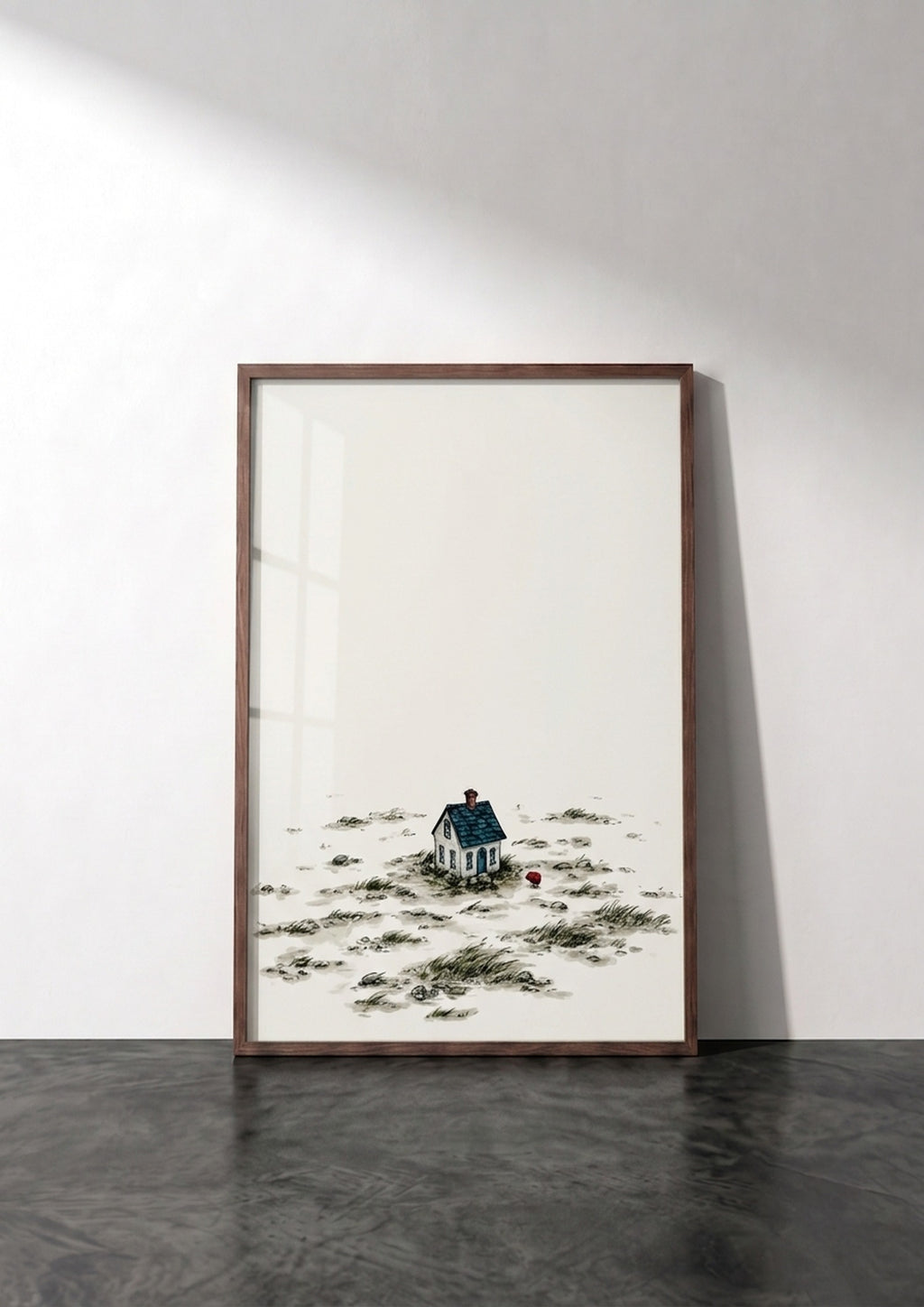 Póster Casita Solitaria — Ilustración Minimalista (Ref.0114)