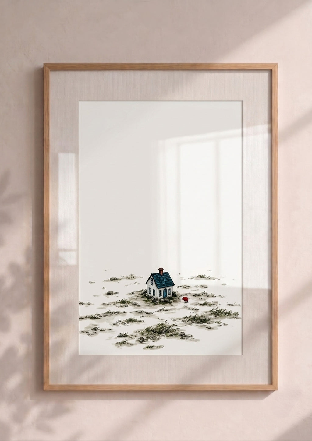 Póster Casita Solitaria — Ilustración Minimalista (Ref.0114)