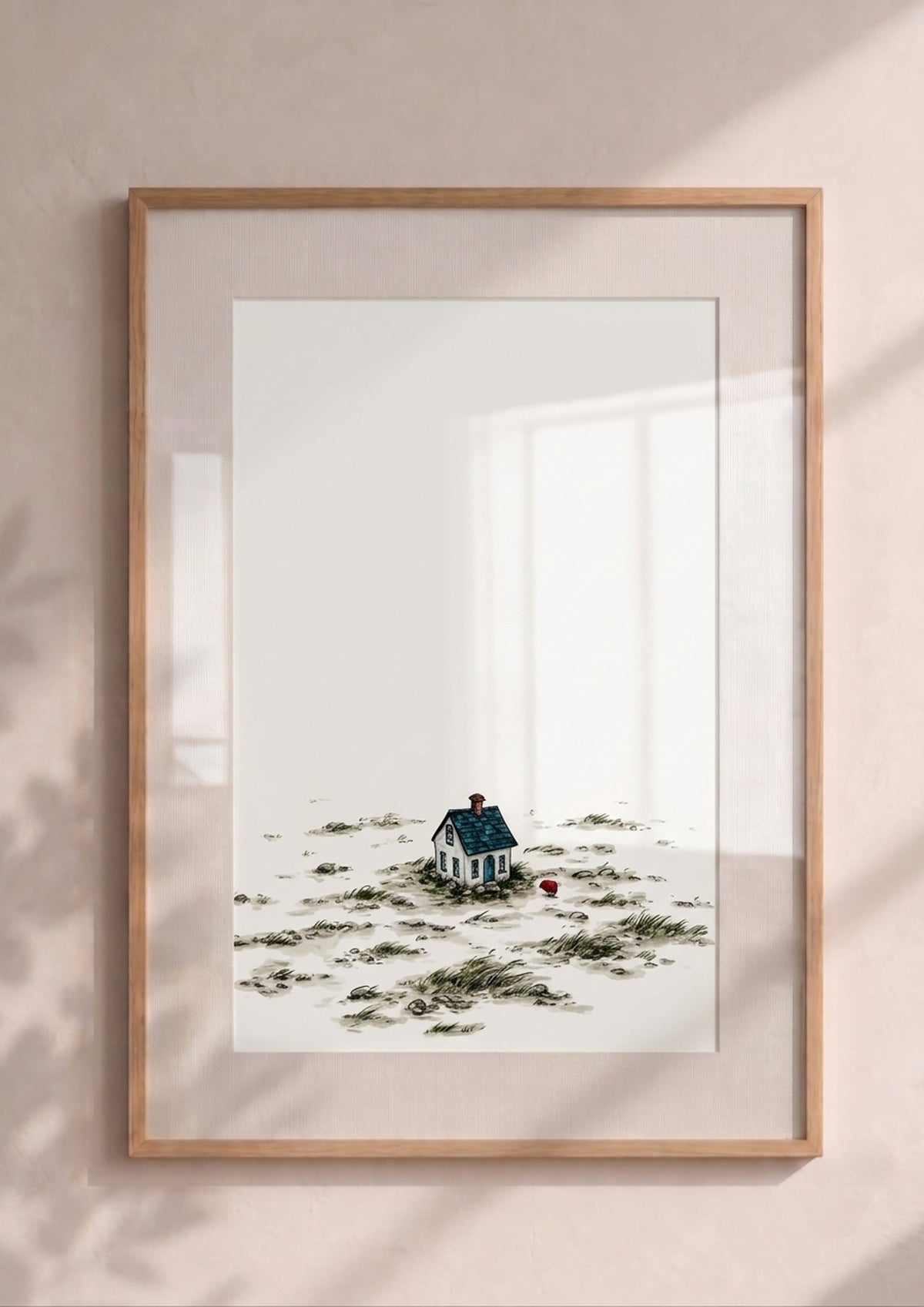 Póster Casita Solitaria — Ilustración Minimalista (Ref.0114)
