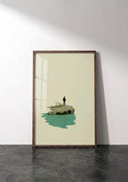 Póster Isla Solitaria — Ilustración Minimalista (Ref.0115)