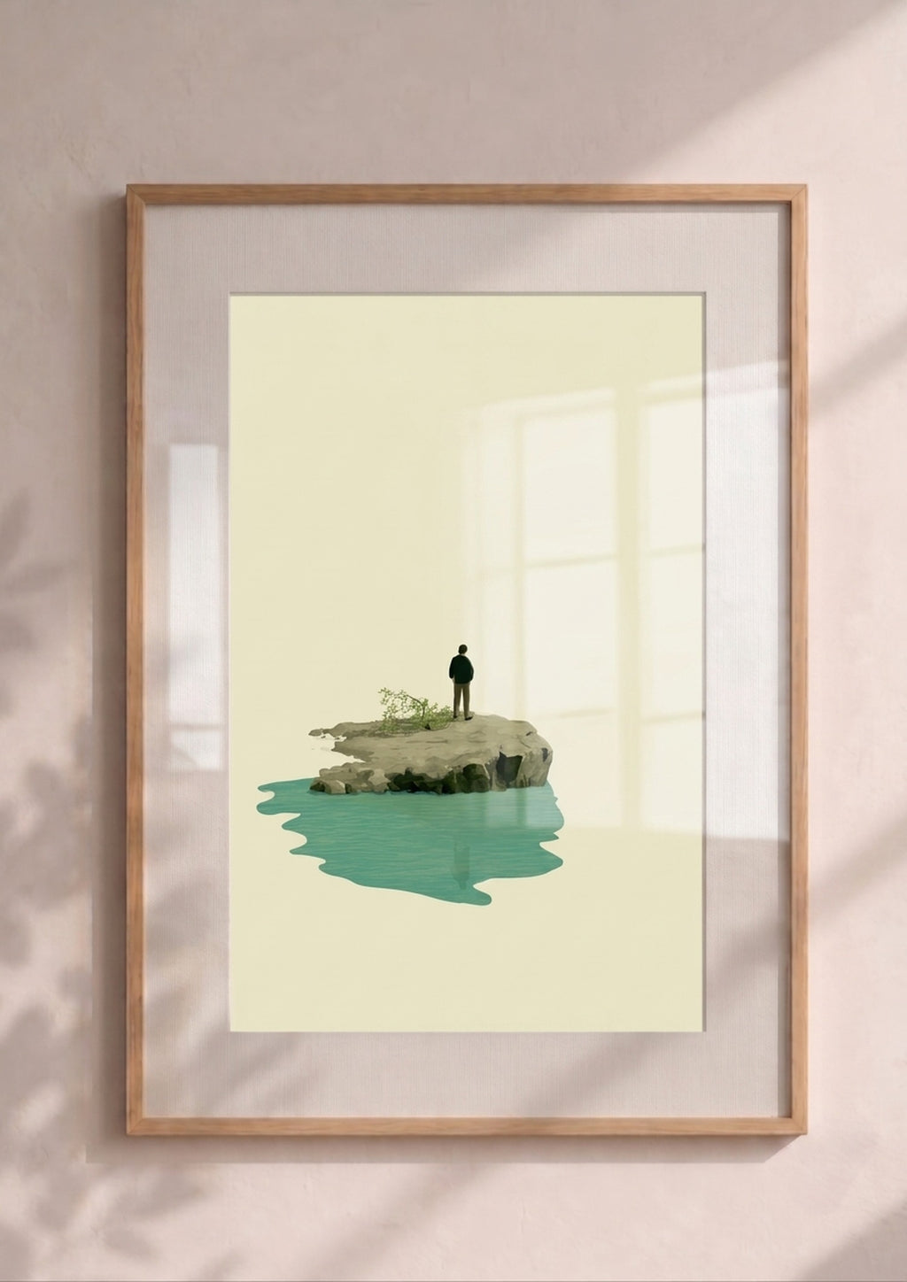 Póster Isla Solitaria — Ilustración Minimalista (Ref.0115)